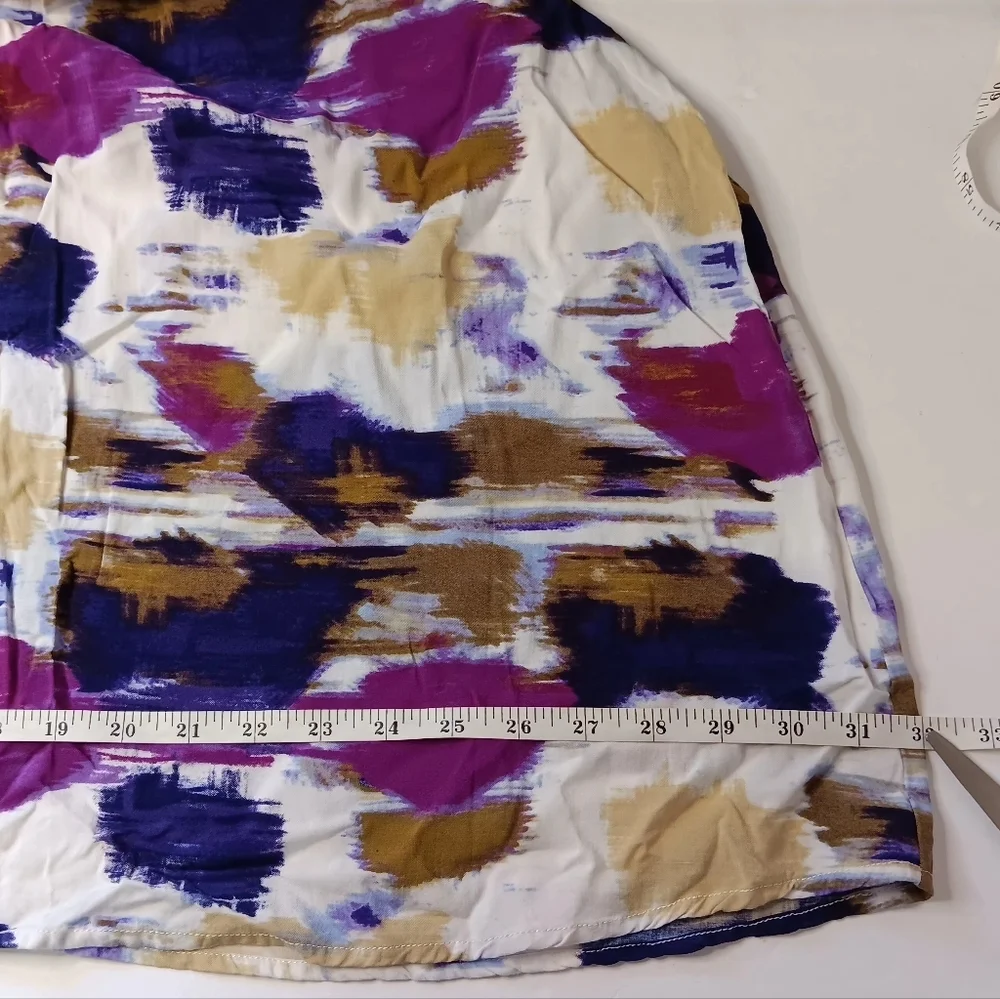 Women's maxi Sundress tie-dye style print Sleeveless Beach Rayon sz M. - Picture 8 of 17